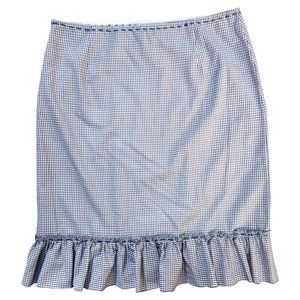 MOSCHINO Cheap+Chic Gingham Ruffle Skirt